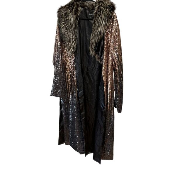 Revolve Donna Salyers Confetti Ready Sequin Duster Coat Jacket - Picture 4 of 11
